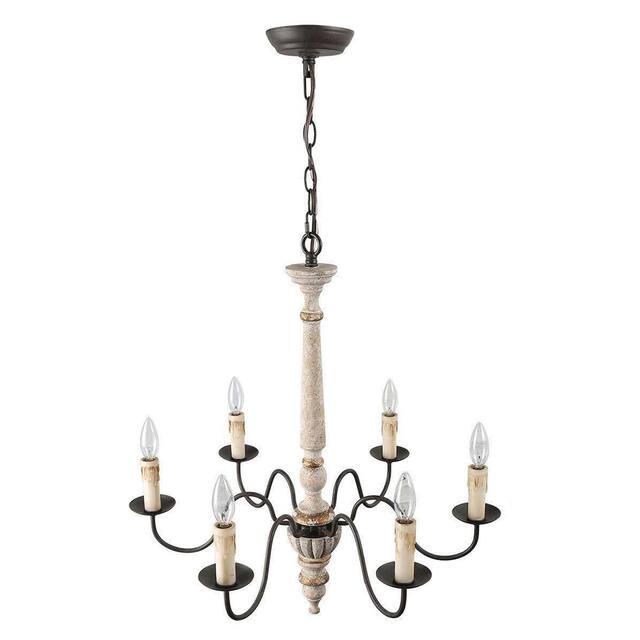 The Gray Barn Farmhouse French Country Weathered Wood Chandelier