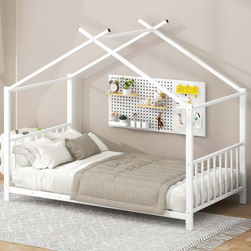 Metal House Platform Bed