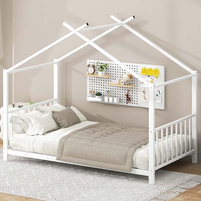Twin Size Metal House Platform Bed
