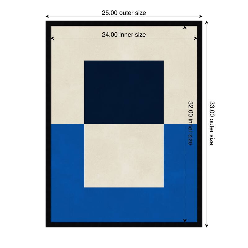 Amanti Art Framed Fabric Pinboard Overlapping geometry 6 by Vitor Costa Printed Bulletin Board - Board Size 24 x 32