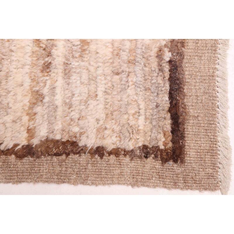 ECARPETGALLERY Hand-knotted Pak Finest Marrakesh Cream Wool Rug - 8'8 x 11'11