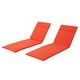 preview thumbnail 69 of 79, Salem Outdoor Cushion Set for Chaise Lounge - Cushions only (Set of 2) by Christopher Knight Home. - 79.25"L x 27.50"W x 1.50"H Orange