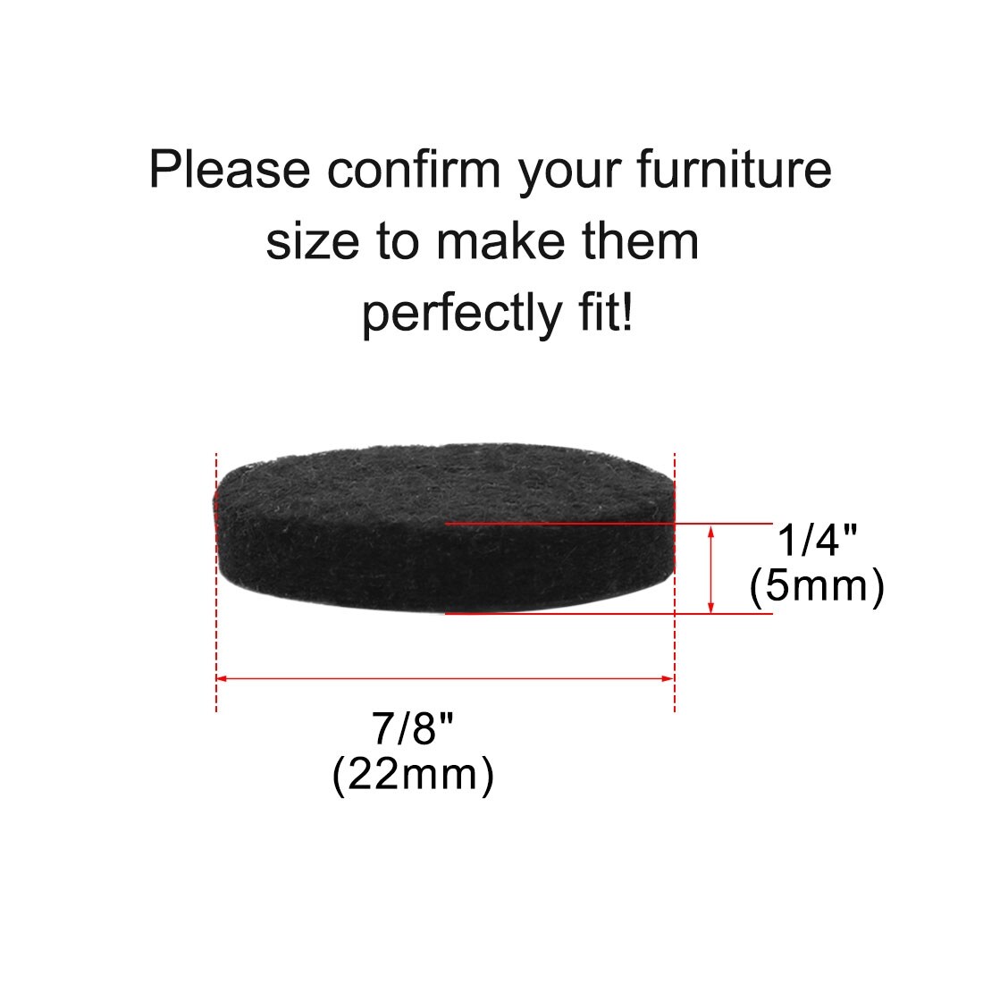 Shop 24pcs Furniture Felt Pads Round 7 8 Self Stick Non Slip Anti