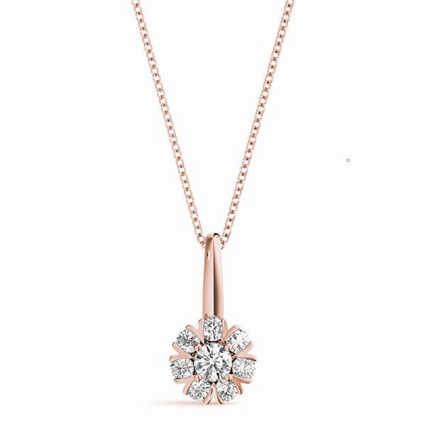 shop 14kt gold 0 50 ct fancy halo cluster round cut diamond pendant necklace amcor design on sale overstock 29957287 amcor design