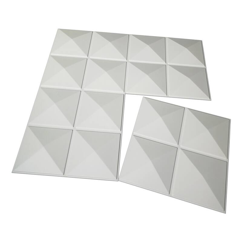 Art3d 3D Wall Panels PVC Pyramid Design (32 Sq.Ft)