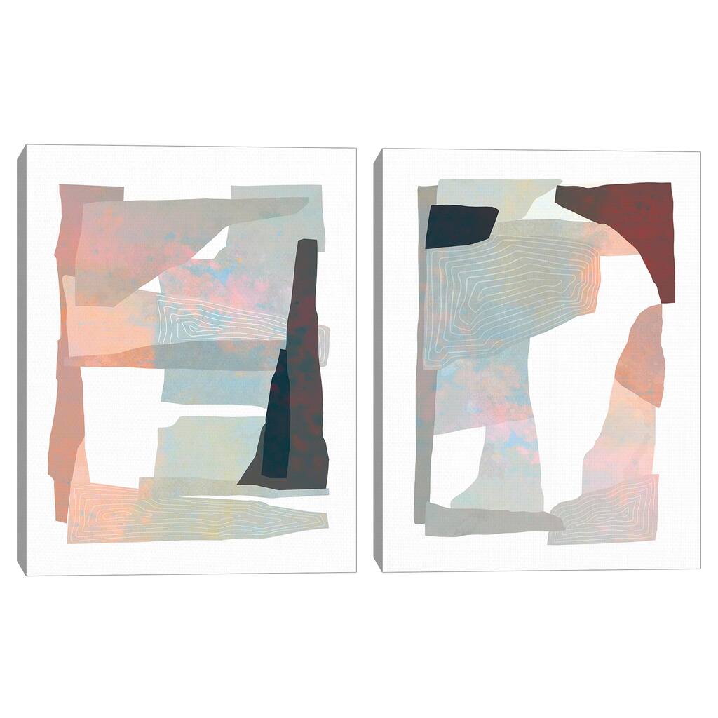 Nostalgic Moment Collage 1, Nostalgic Moment Collage 2 by Dominique Vari Canvas Art Prints