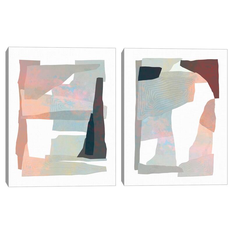 Nostalgic Moment Collage 1, Nostalgic Moment Collage 2 by Dominique Vari Canvas Art Prints