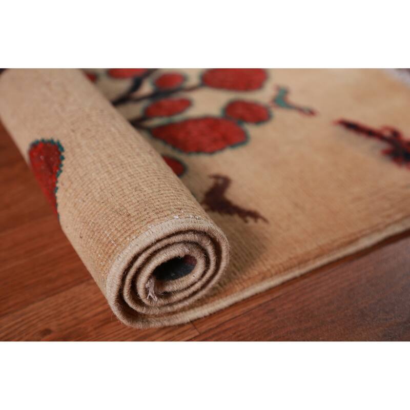 Pictorial Kazak Oriental Foyer Rug Handmade Wool Carpet - 2'0"x 3'0"