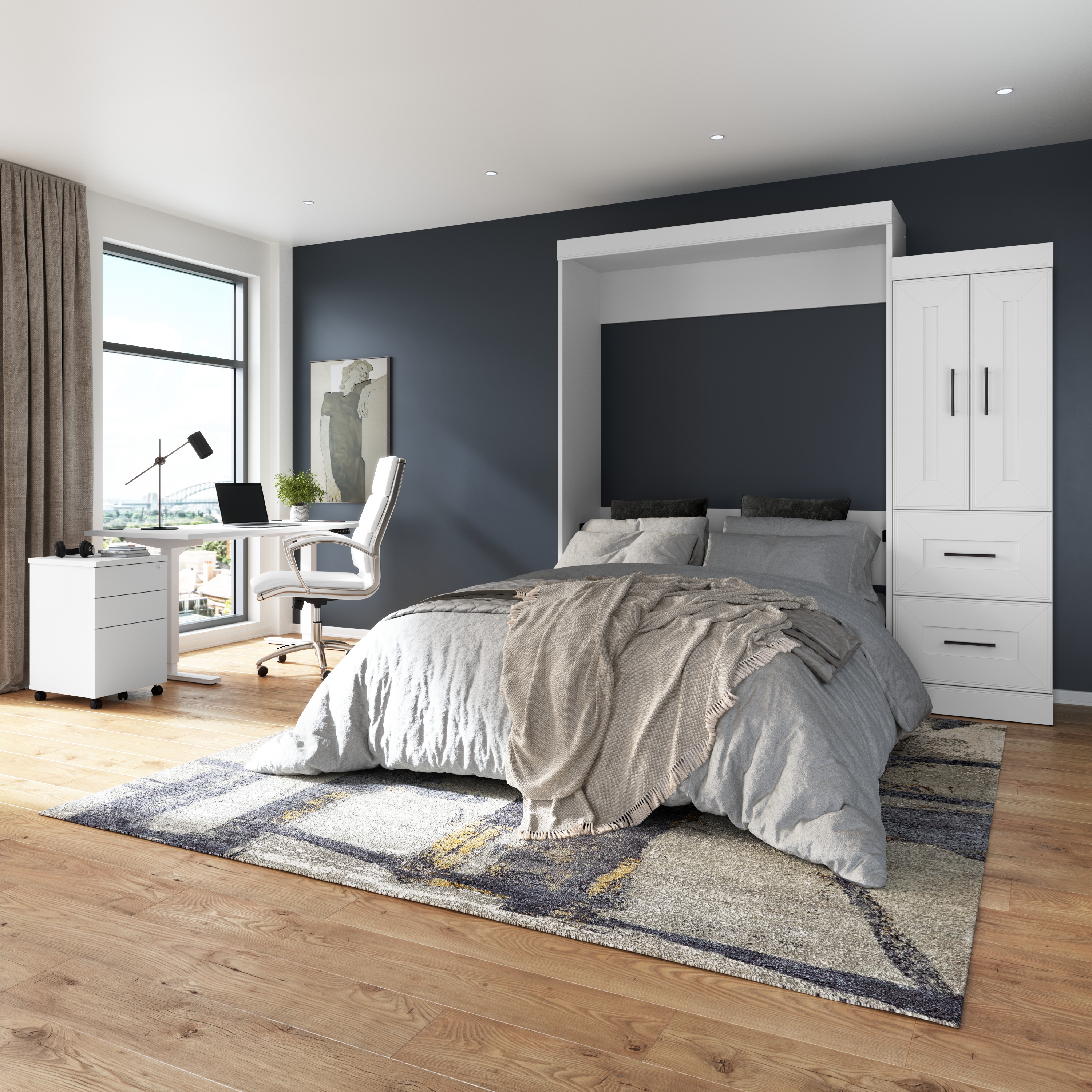 White Natural On Sale Murphy Beds Bed Bath Beyond