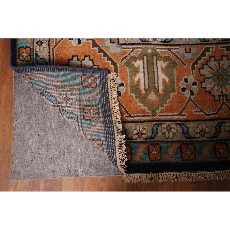 Palace Size Geometric Viss Indian Large Area Rug Handmade Wool Carpet - 11'11"x 17'8"