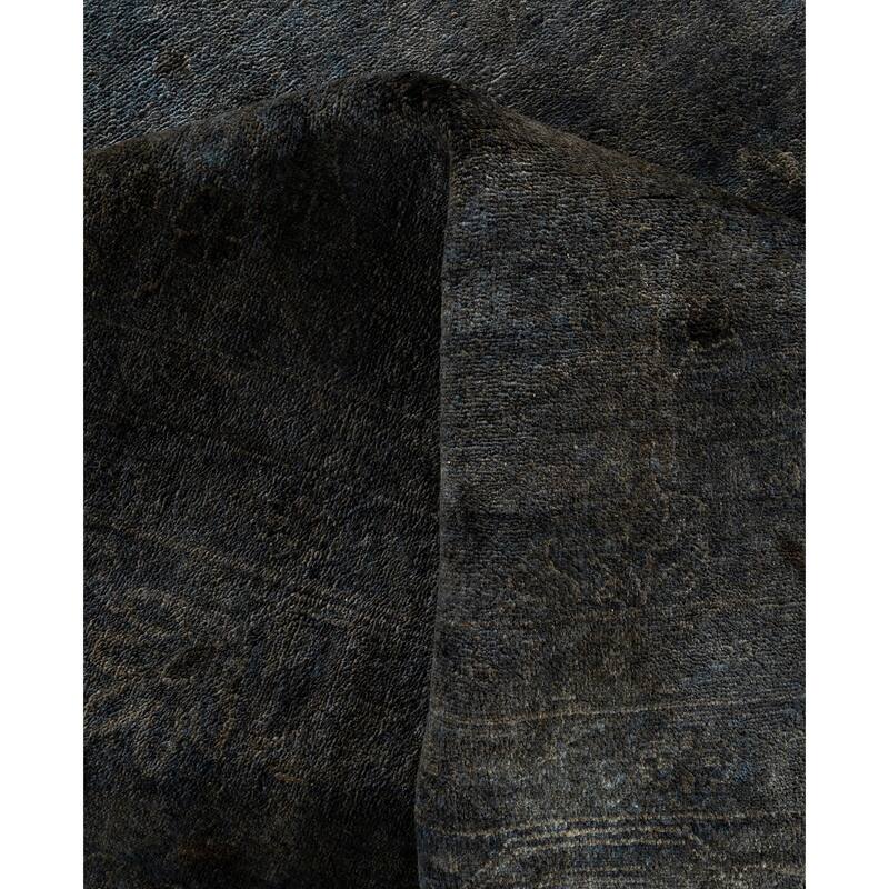 Overdyed One-of-a-Kind Hand-Knotted Area Rug - Gray - 10' 1" x 14' 0"