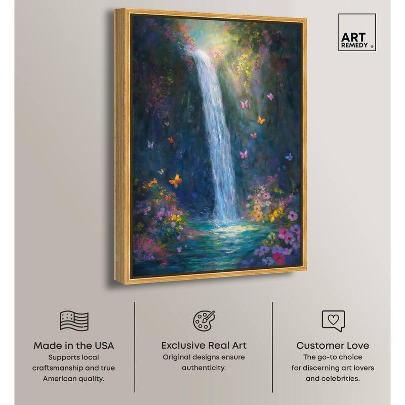 Hidden Falls II Canvas by Art Remedy