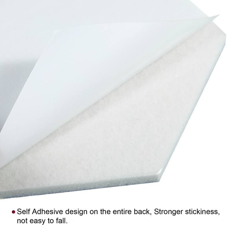 4Pcs Hexagon Felt Bulletin Tile Self Adhesive Mini Wall DIY Pin Board - Pink