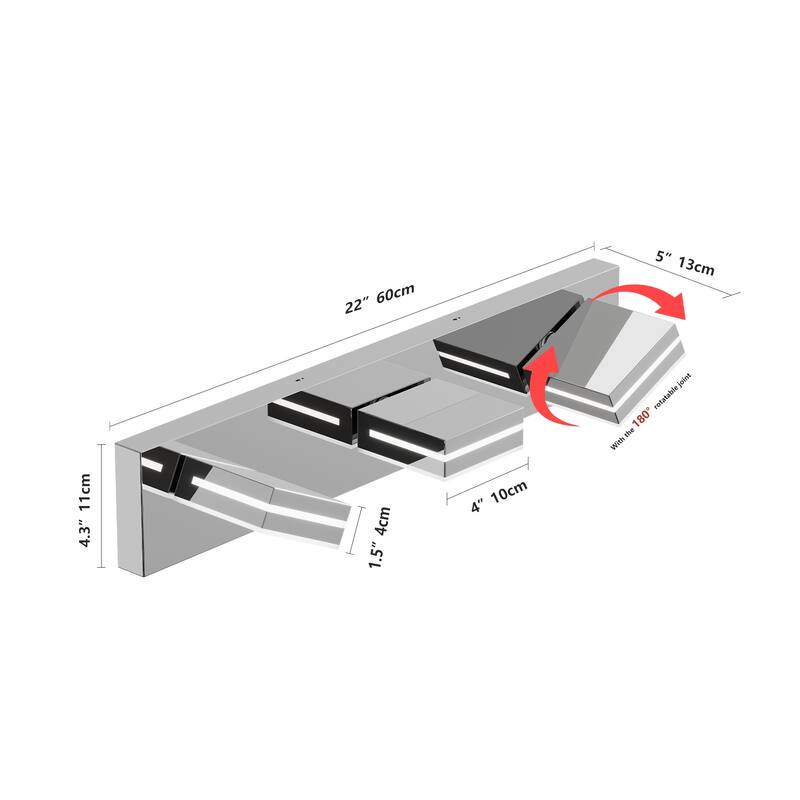 Modern LED Vanity Light, 3-Lights Wall Sconce for Bathroom and Mirror, Sleek Minimalist Design, Energy-Efficient