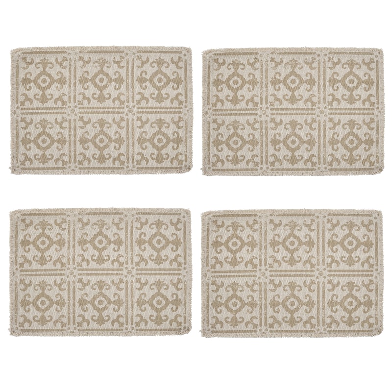 Park Designs Tiles Placemat Set of 4 - 13" X 19"