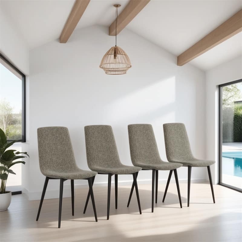 Modern Dining Room Chairs with Metal Legs(Set of 4) - N/A