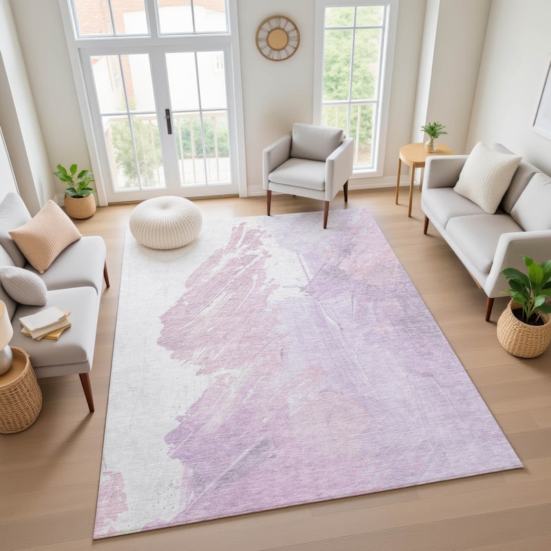 Premium Washable Super Soft Modern Brushstrokes Mayfield Rug
