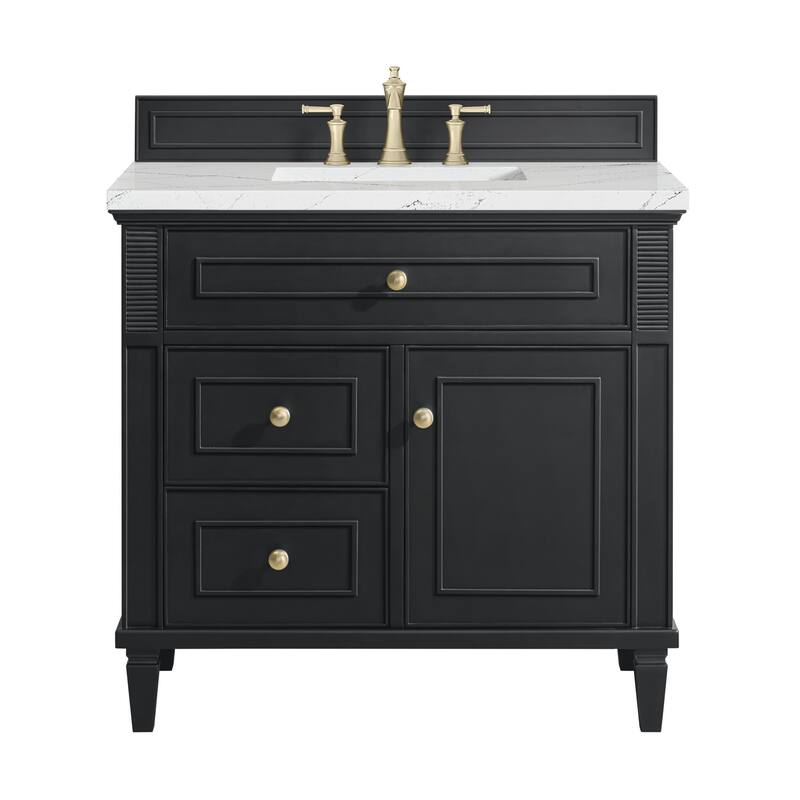 James Martin Vanities 424-V36-3ENC Lorelai 36" Single Basin Wood - Black Onyx