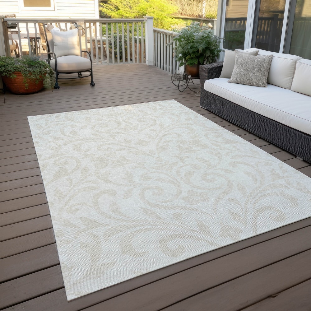 Machine Washable Indoor/ Outdoor Chantille Traditional Rug