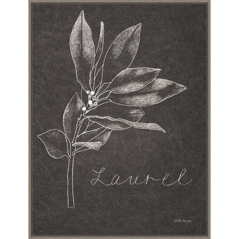 Black and White Chalkboard Christmas I by Beth Grove Canvas Art Framed - 23 x 30 in