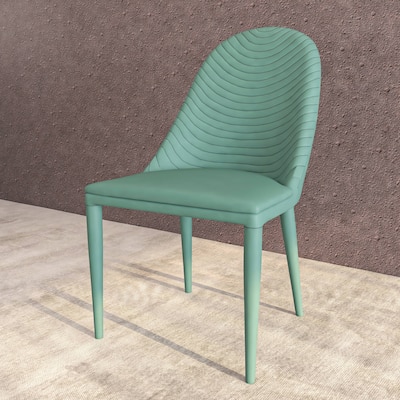 Leather Dining Side Chair with Metal Legs Set of 2 Seville Series