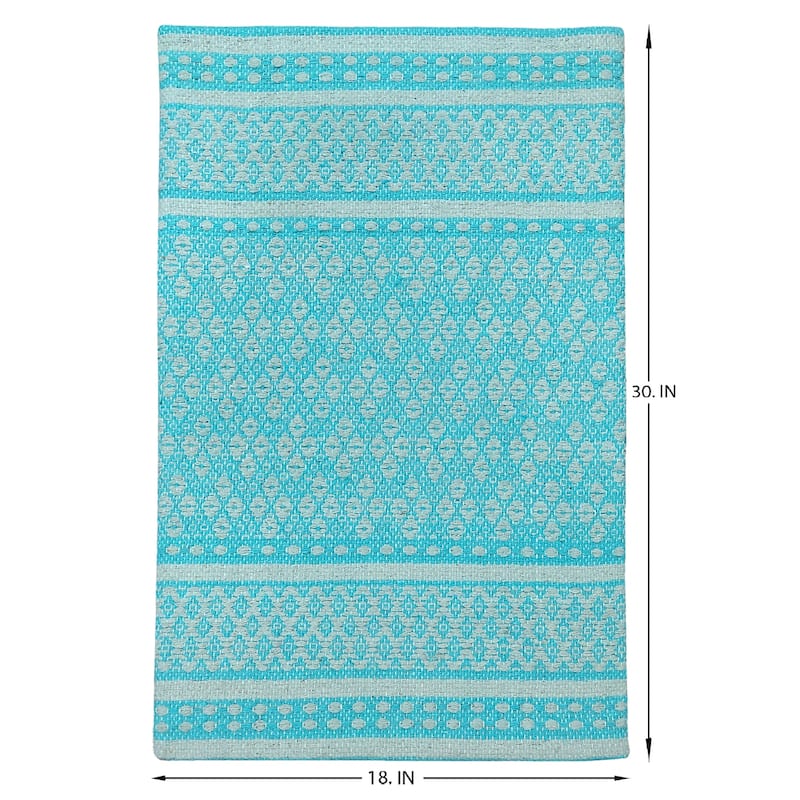 Woven Cotton Anti Fatigue Cushioned Kitchen | Doormat | Bathroom 18" x 30" Mats With Foam Backing Anti Slip - 18''x30''