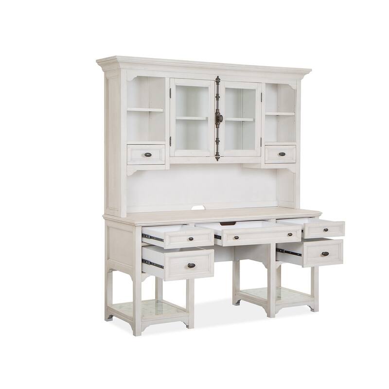 Magnussen Home Bronwyn Alabaster Desk With Hutch
