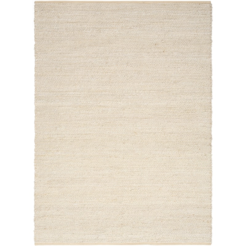 Nourison Natural Jute Indoor only Solid Area Rug - 5' x 7' - Ivory