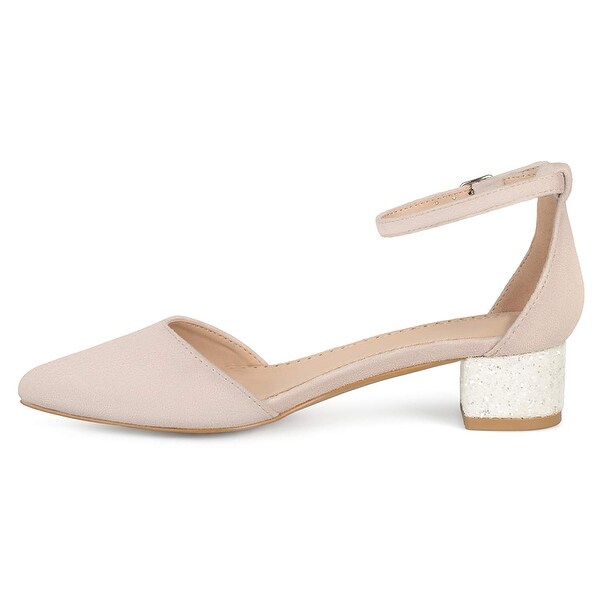 faux suede ankle strap heels