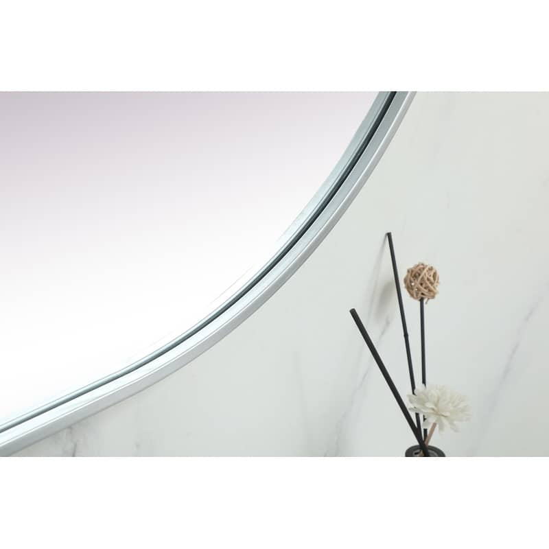 Indigo Home Metal Frame Oval Mirror 30x72 Inch