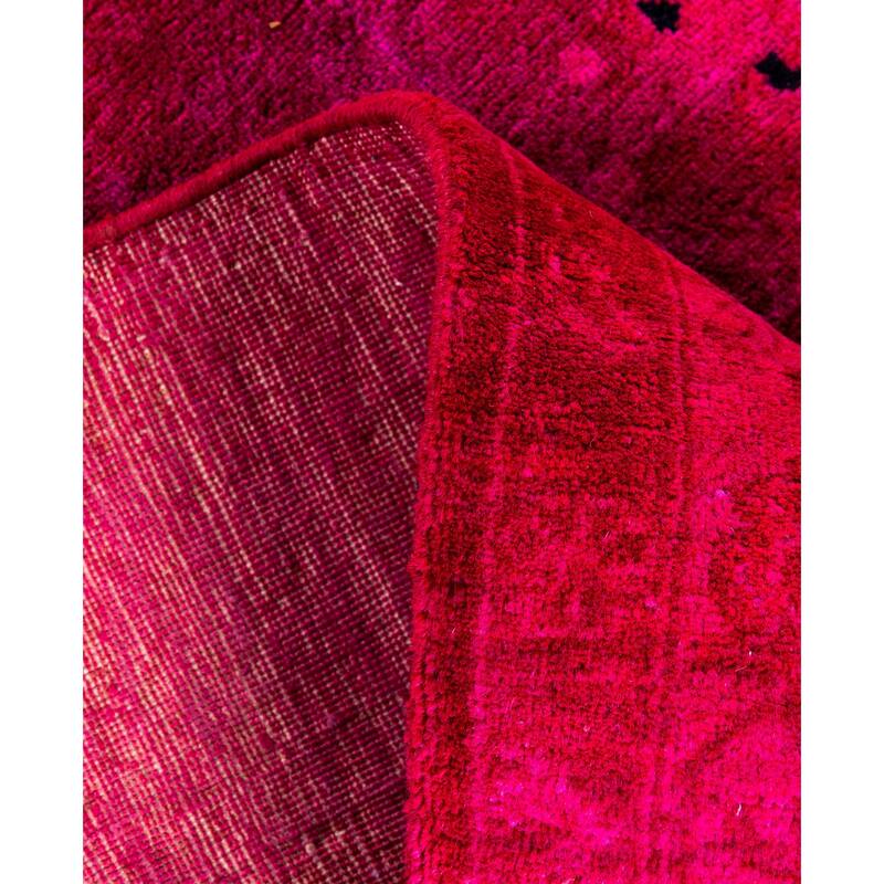 Overdyed One-of-a-Kind Hand-Knotted Area Rug - Pink - 3' 0" x 10' 3"