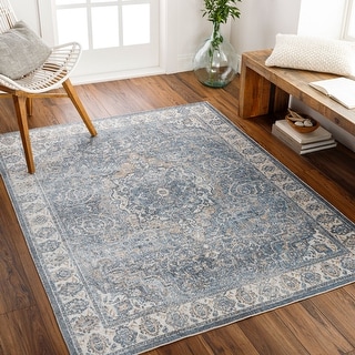 Livabliss Lillian Machine Washable Faded Classic Area Rug