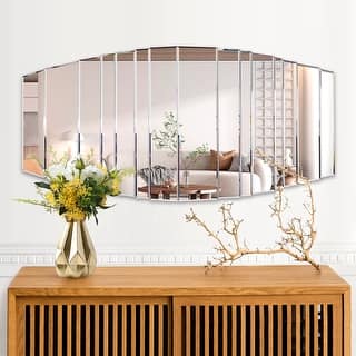 Sunburst Framless Irregular Accent Wall Mirror - 43.3"×21.65"