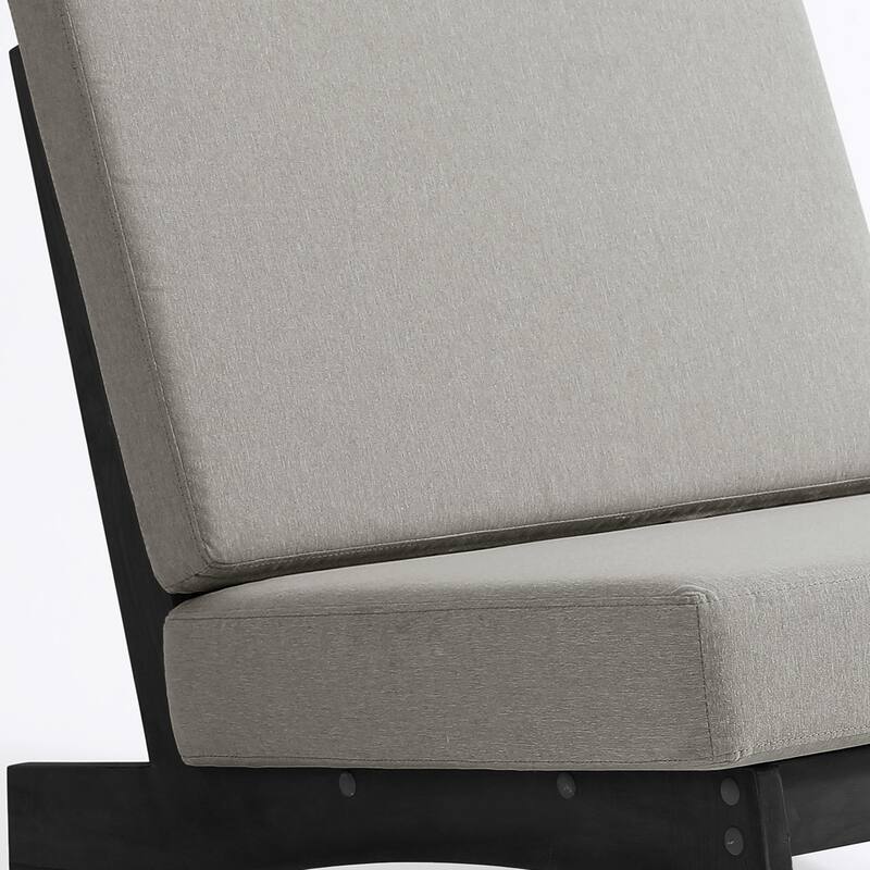 Outdoor Patio Furniture Acacia Wood Club Chair Set with All-Weather Cushions