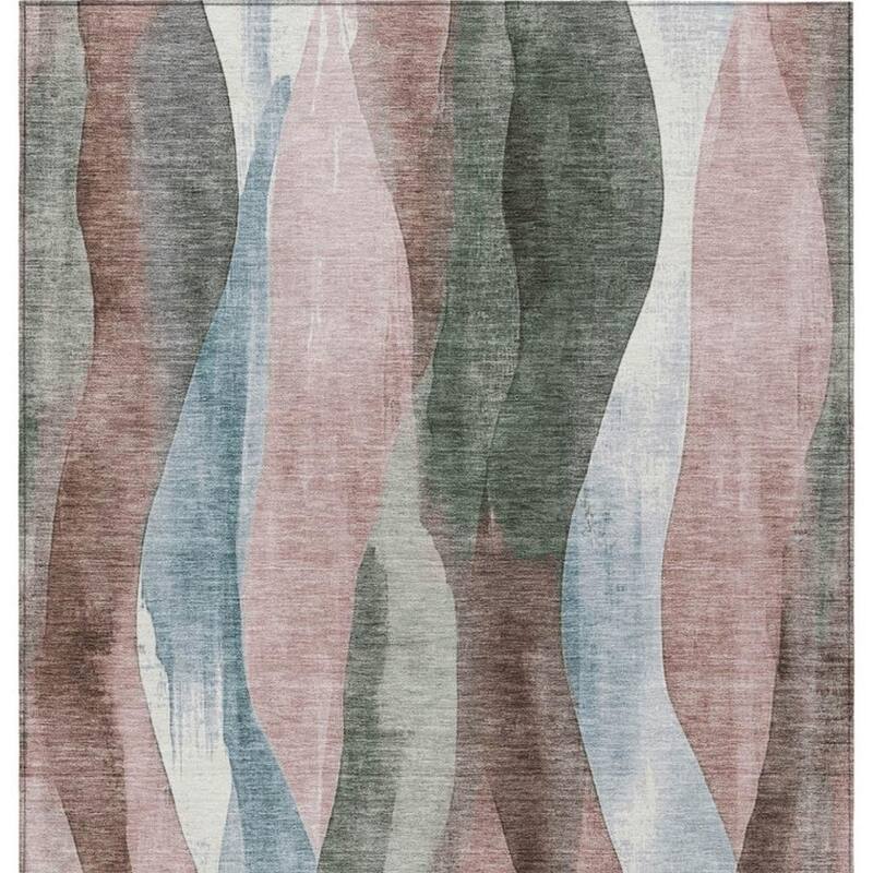 HomeRoots Abstract Transitional Rectangle Outdoor Rug