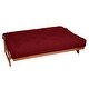 preview thumbnail 8 of 8, Full-Size 10-inch Red Suede Futon Mattress