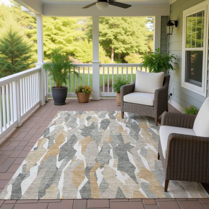 Machine Washable Indoor/ Outdoor Contemporary Dylan Chantille Rug
