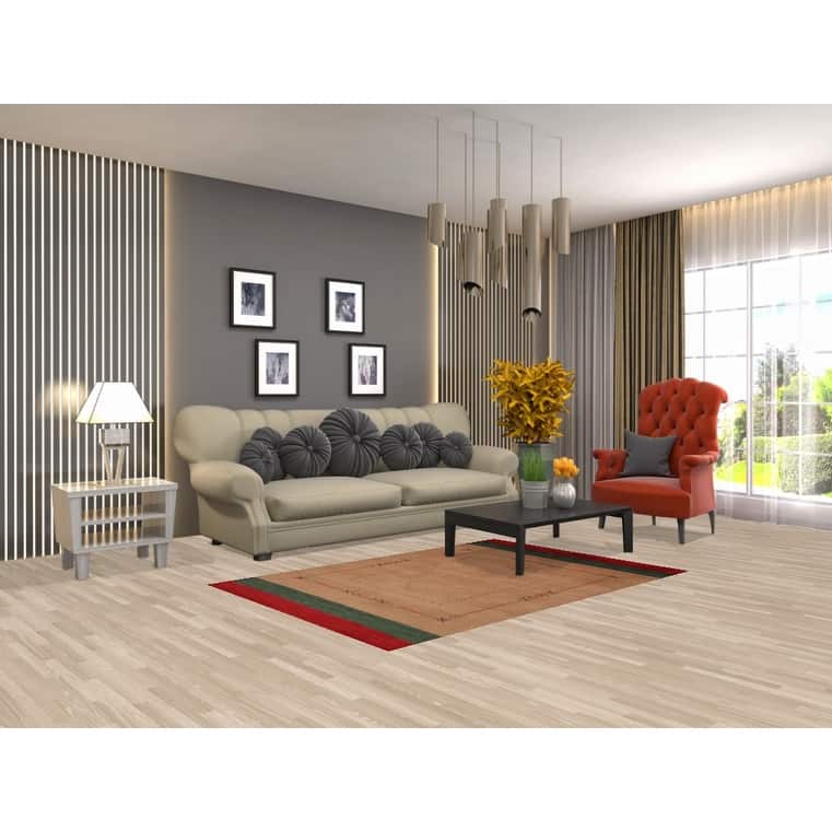 Gabbeh Indian Accent Rug Hand-Knotted Oriental Brown Wool Carpet - 3'10"x 5'8"