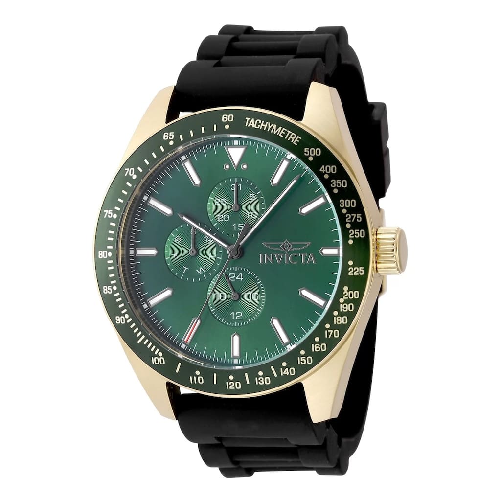 Invicta Men's 49077 Aviator Quartz VH67 Green Dial Watch