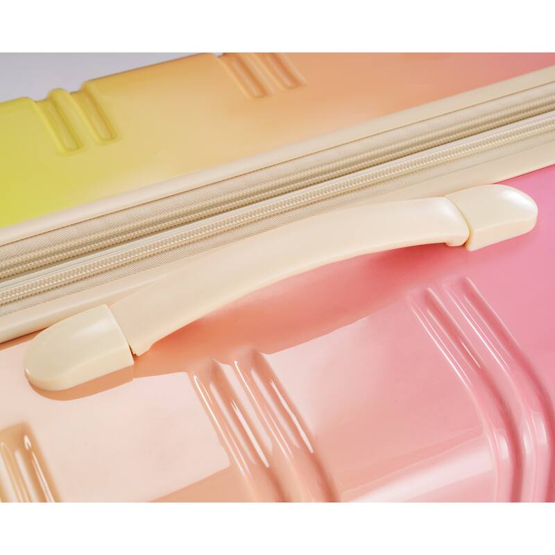 3-Piece, 20, 24, 28-Inch Modern Luggage Sets, Gradient Expandable Luggage with TSA Lock, for Boarding Travel, Multicolor Pink