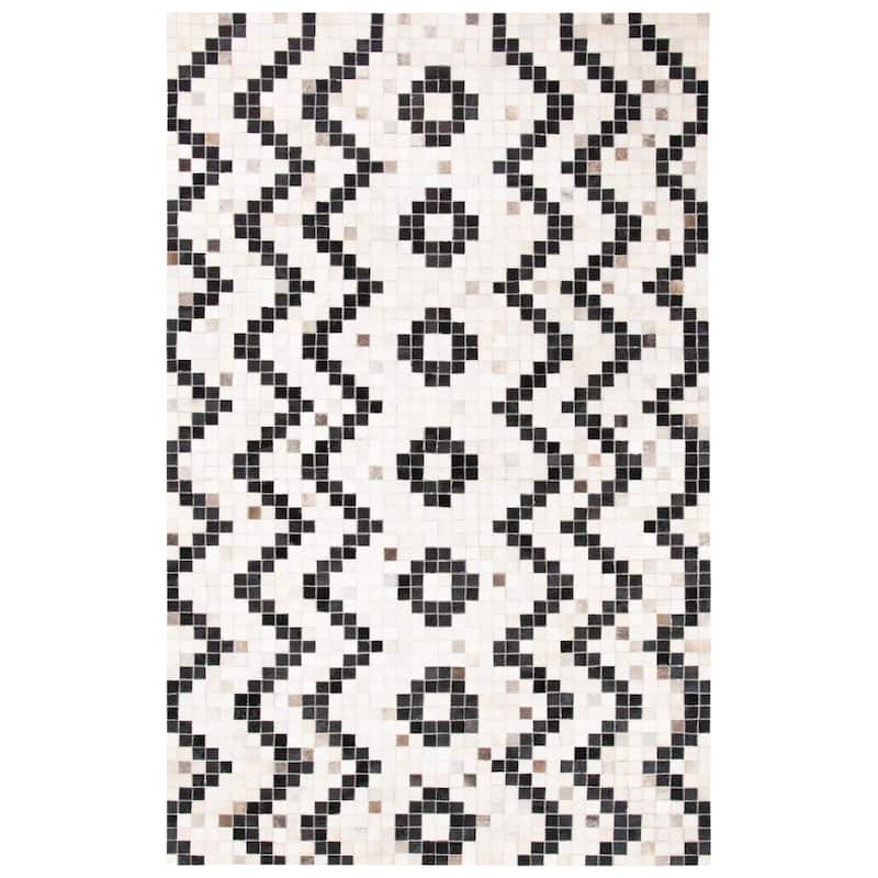 SAFAVIEH Handmade Studio Leather Tamica Natural Hide Leather Rug