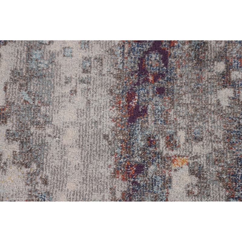 Grey Abstract Turkish Area Rug Machine Made Carpet - 5'0" x 8'0"
