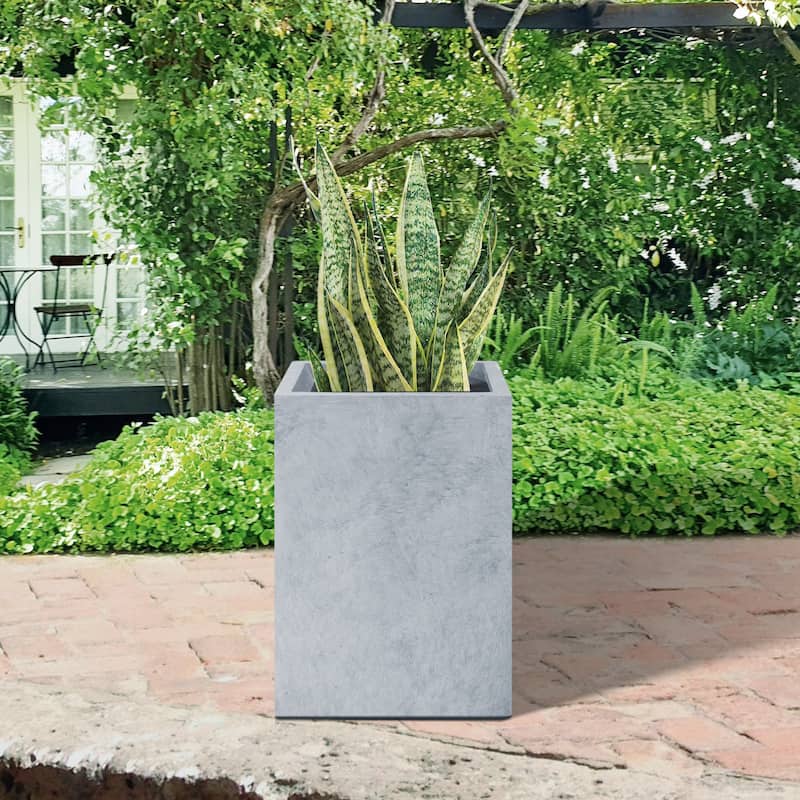 Durx-litecrete Lightweight Concrete Tall Planter - 13'x13'x18.5'