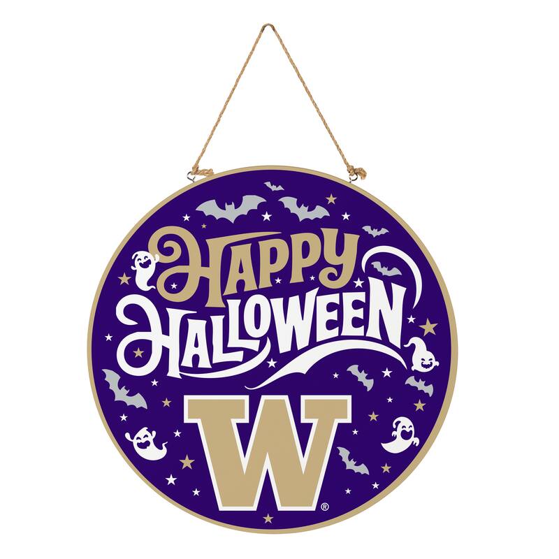 University of Washington 18" x 18" Halloween Door Décor Wall Sign