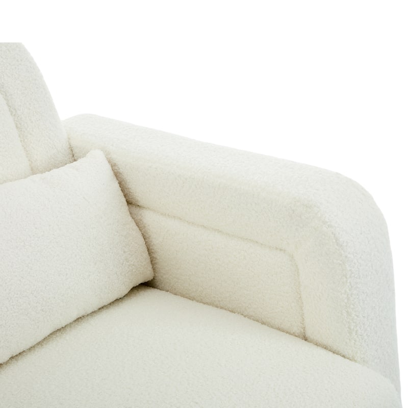 Accent Rocking Chair with Pillow, Ultimate Comfort for Your Home, Teddy Velvet