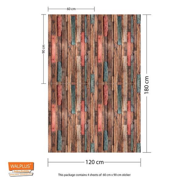 Timber Sticker Walplus Colorful Timber Strip Wall Sticker Peel and Stick Home Decor ...