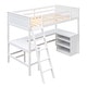 preview thumbnail 4 of 23, Twin Size Wooden All-in-One Loft Bed w/ Shelves & Desk Multi-Functional Storage Bed Frame No Box Spring Needed, Space-Saving