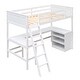 preview thumbnail 4 of 15, Versatility Twin Size Loft Bed with Shelves and Desk,Wooden Kids Bed with Desk,Ladder and Storage Stairs