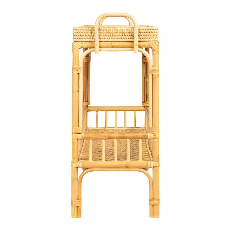 2-Tier Rattan Bar Storage Tray