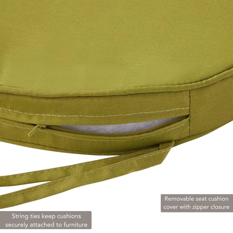 Greendale Home Fashions 18" Round Outdoor Chair Pad (Set of 2)